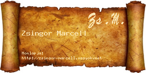 Zsingor Marcell névjegykártya